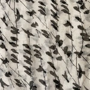 Infinity scarf sheer with blackbird print